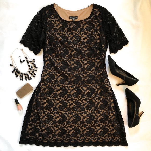 connected apparel Dresses & Skirts - NWT Black Lace Dress Size 14W